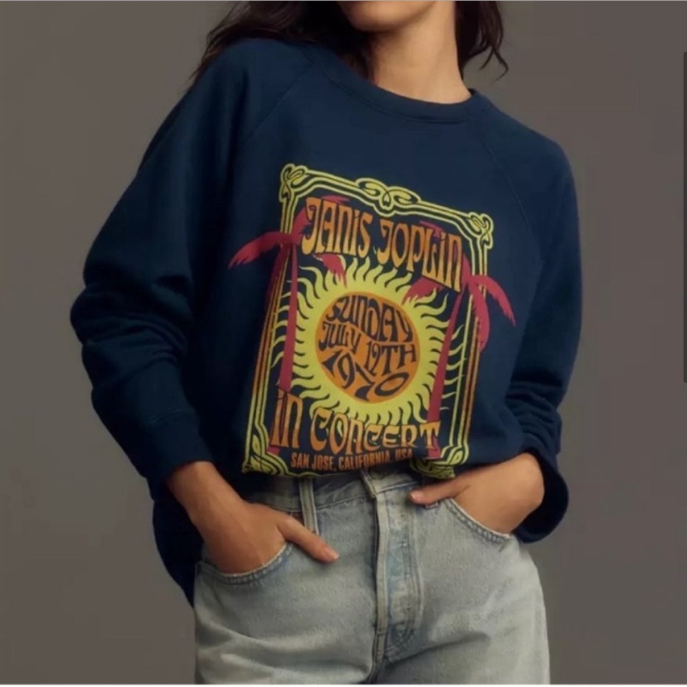 Original Retro Brand x Anthropologie NWOT Janis Joplin Crewneck Sweatshirt xs